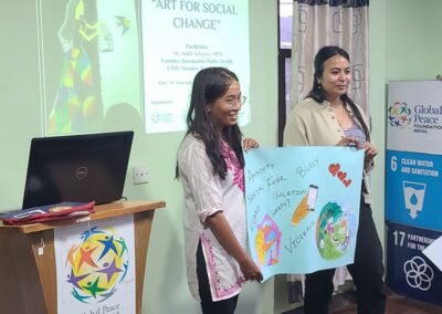 Utilizing art for social change in Nepal on the International Day of Peace.