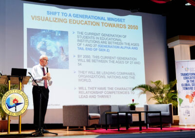 Dr. Tony Devine on the first session topic of Educators Congress: Transforming Education in the Global South: Towards 2050
