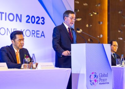 Moderator of the International Forum on One Korea, Mr. John Dickson, Senior Advisor, Economy and Government Relations, Global Peace Foundation