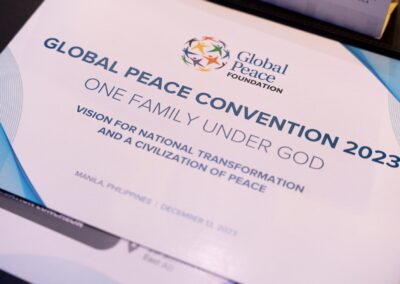 The theme of Global Peace Convention 2023 is One Family under God: Vision for National Transformation and a Civilization of Peace