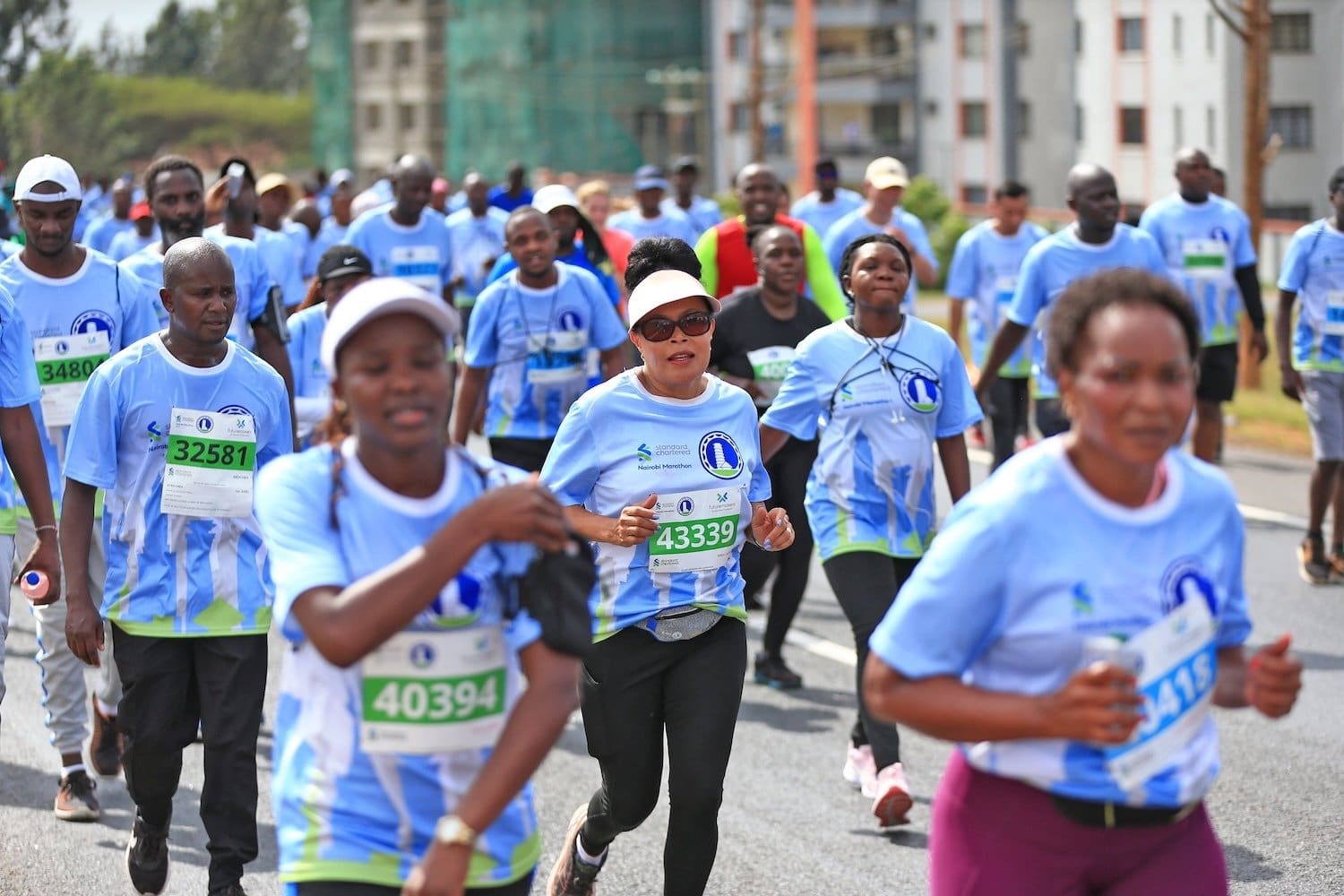 Runners take off at the Standard Chartered Nairobi Marathon.