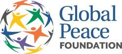 Logo of Global Peace Foundation featuring colorful interlocking figures forming a globe shape next to the words "Global Peace Foundation.